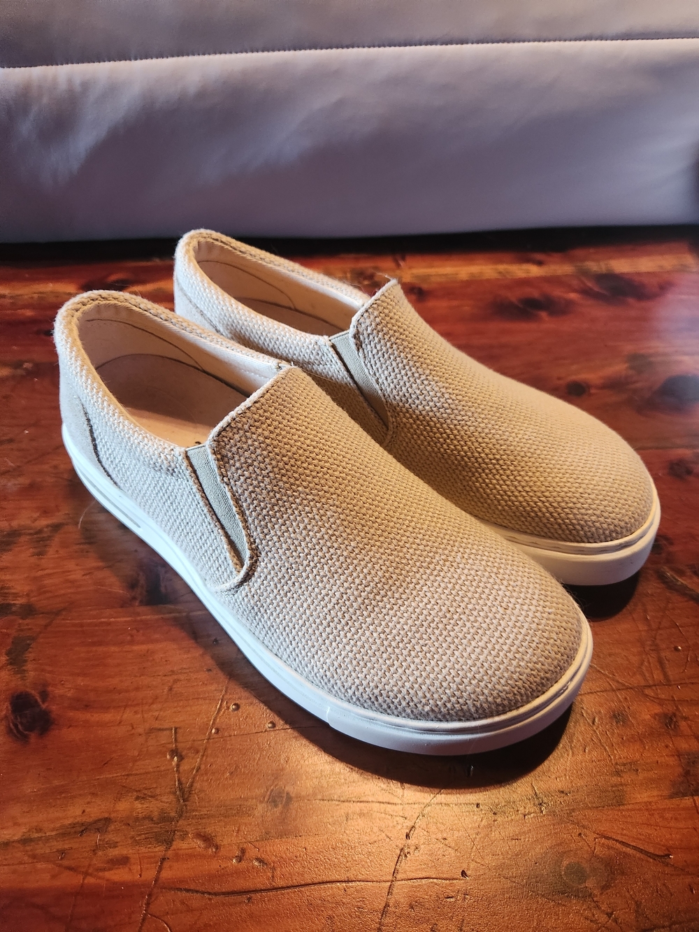 Women's Birkenstock Slip-On Shoes in Light Beige